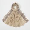 Butterfly Embroidery Hijab Scarf for Woman Muslim Long Shawl Islam Turban Headscarf
