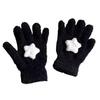 Women Coral Velvet Gloves Outdoor Warmer Soft Cartoon Star Cute Plush Cycling Solid Winter