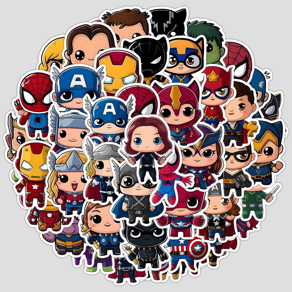 50 Niedliche Avengers-Serie Graffiti-Aufkleber Kreative Cartoon-Aufkleber Handy Computer Wasserdichte Dekorative Aufkleber