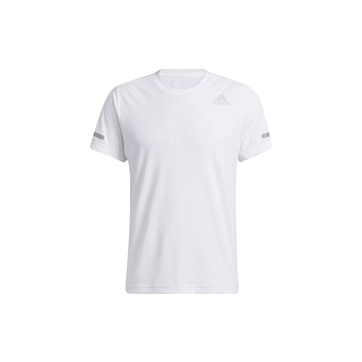 adidas Elevate Train T Reflective Training Sports Short Sleeve White Men s HB8521 L