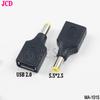 1/2/5Pcs Laptop Tablet USB 2.0 Female to DC 2.5x0.7 3.5x1.35 4.0x1.7 4.8x1.7 5.5x2.1/2.5mm Male Power Jack Connector Adapter