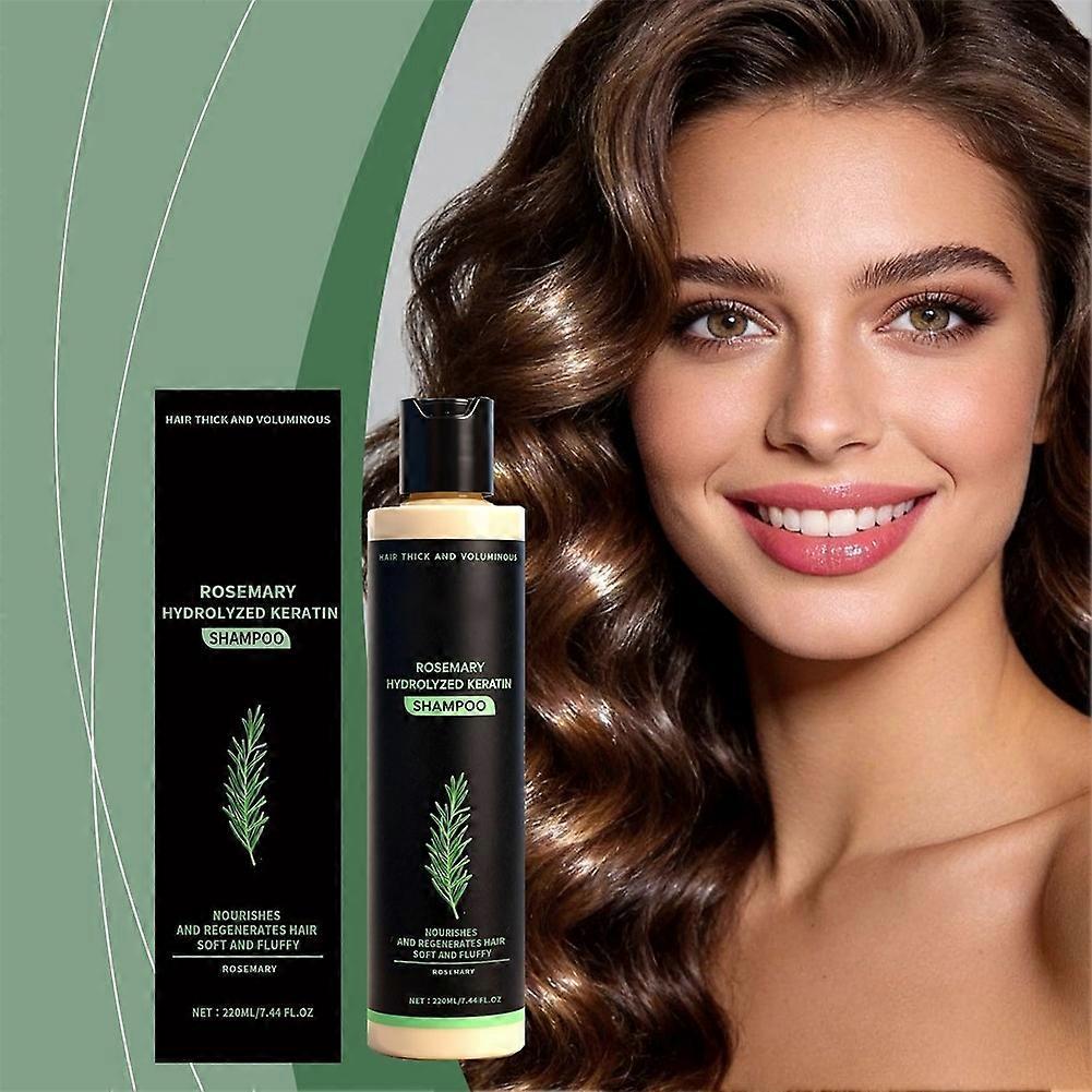 Rosemary Biotin Hair Growth Shampoo - Natural Hair Thickening Formula with Hydrolyzed Keratin for All Hair Types