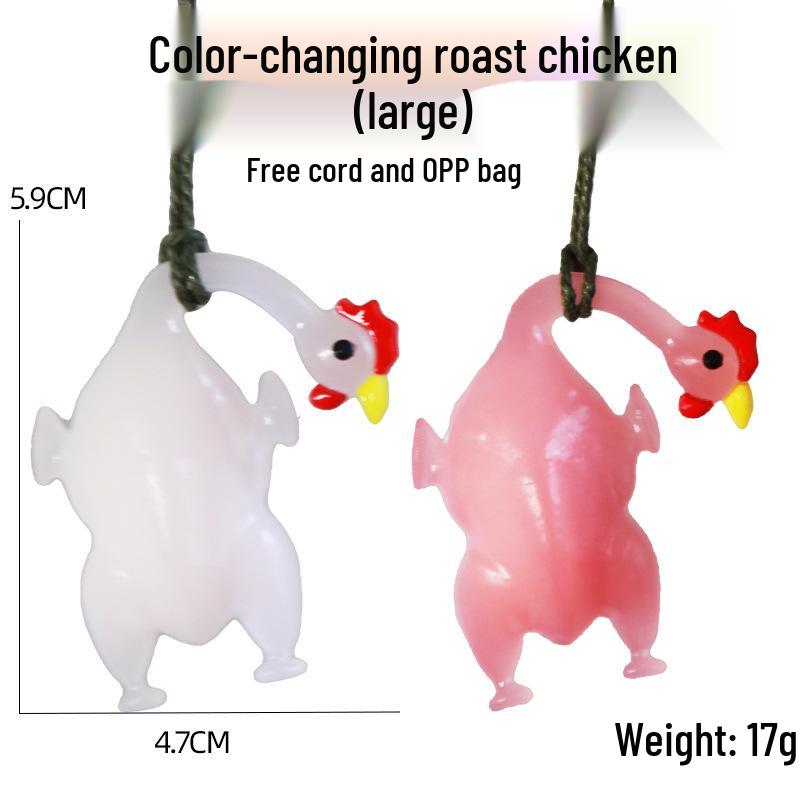 Color-Changing Roast Duck Pendant: Capybara Car-Mount Keychain Reacts To Light & UV Rays, Entertaining Novelty Item