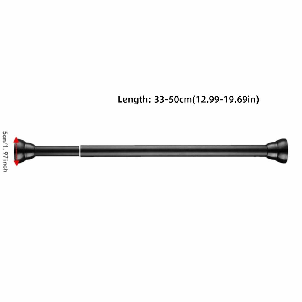 Telescopic Design Shower Curtain Rod Black Expandable Curtain Rod Bathroom Shower Closet