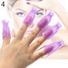 10x Bowknot Plastic Nail Art Soak Off Clip Cap UV Gel Polish Remover Wrap Tool