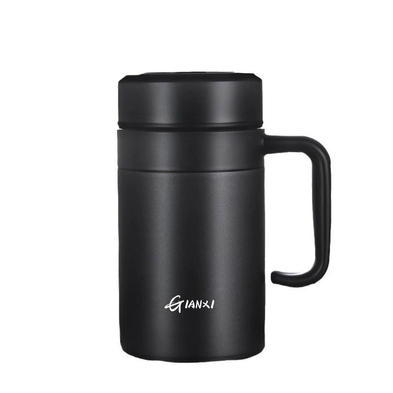 Business Office Large Capacity Smart Temperature Display Insulated Tea Separation Mug 500-520ml