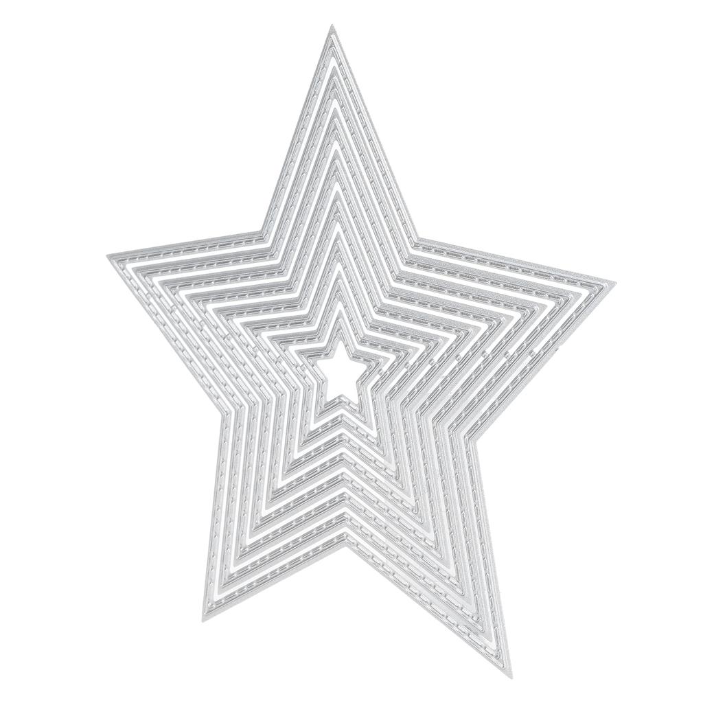 Metal Cutting Die Fivepointed Star Shape Emboss Stencil Album Decorative Etched Dies for  Craft P