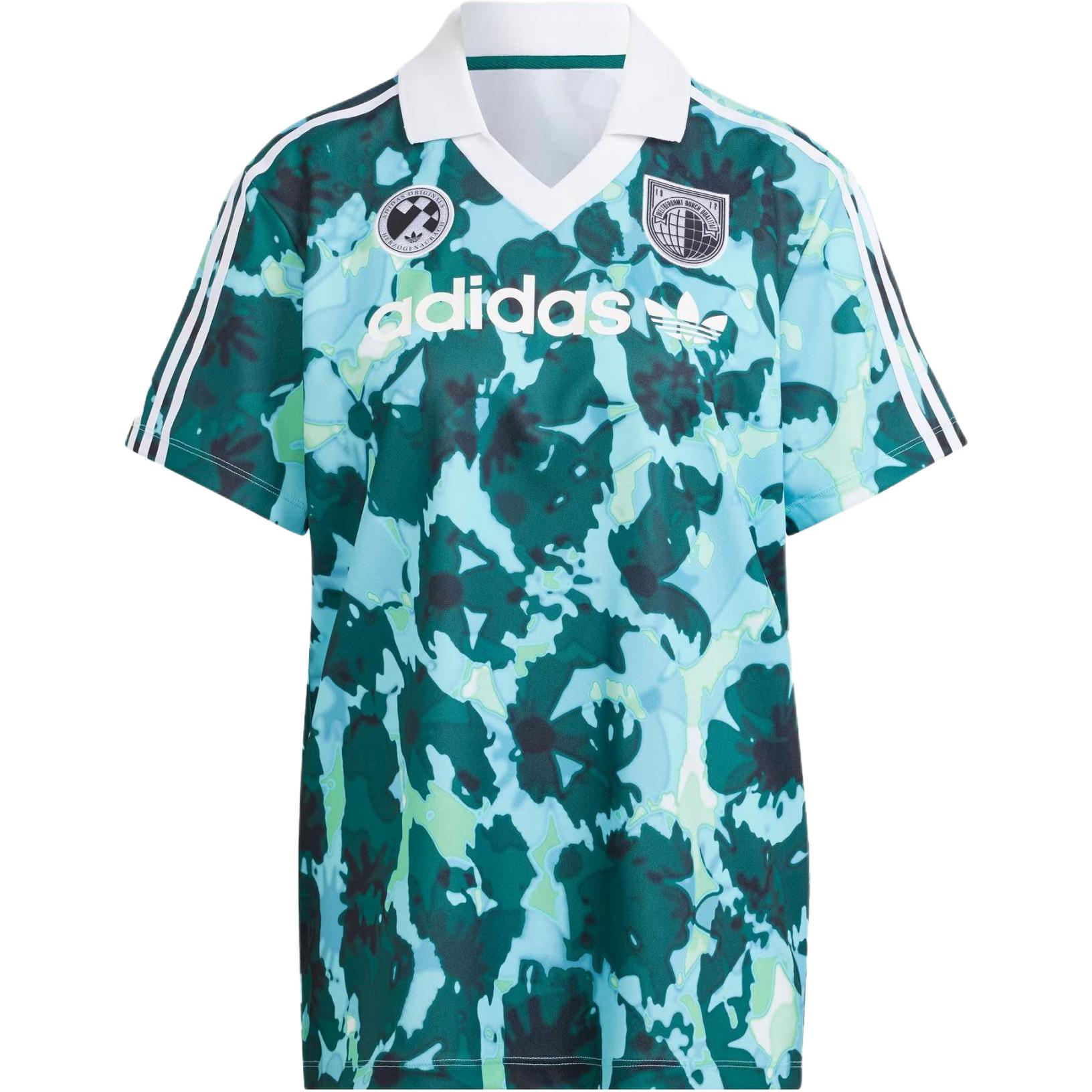 

Adidas Originals Трилистник со сплошным принтом из джерси с цветочным принтом, спортивная футболка, женские топы, лесно-зеленый IR9809 XXL