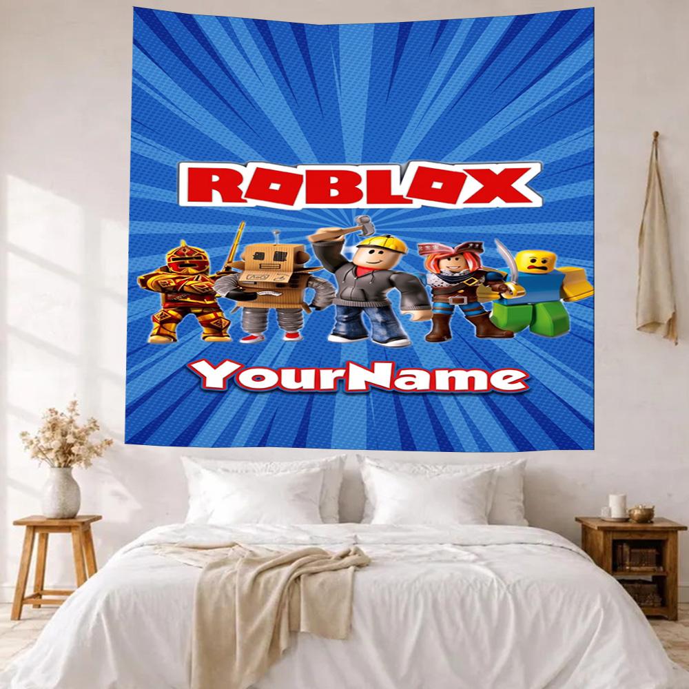 Roblox Custom Your Name Wall Decor Tapestry Art For Pet Memorial Birthdaywedding Party Backdrop Family Gift