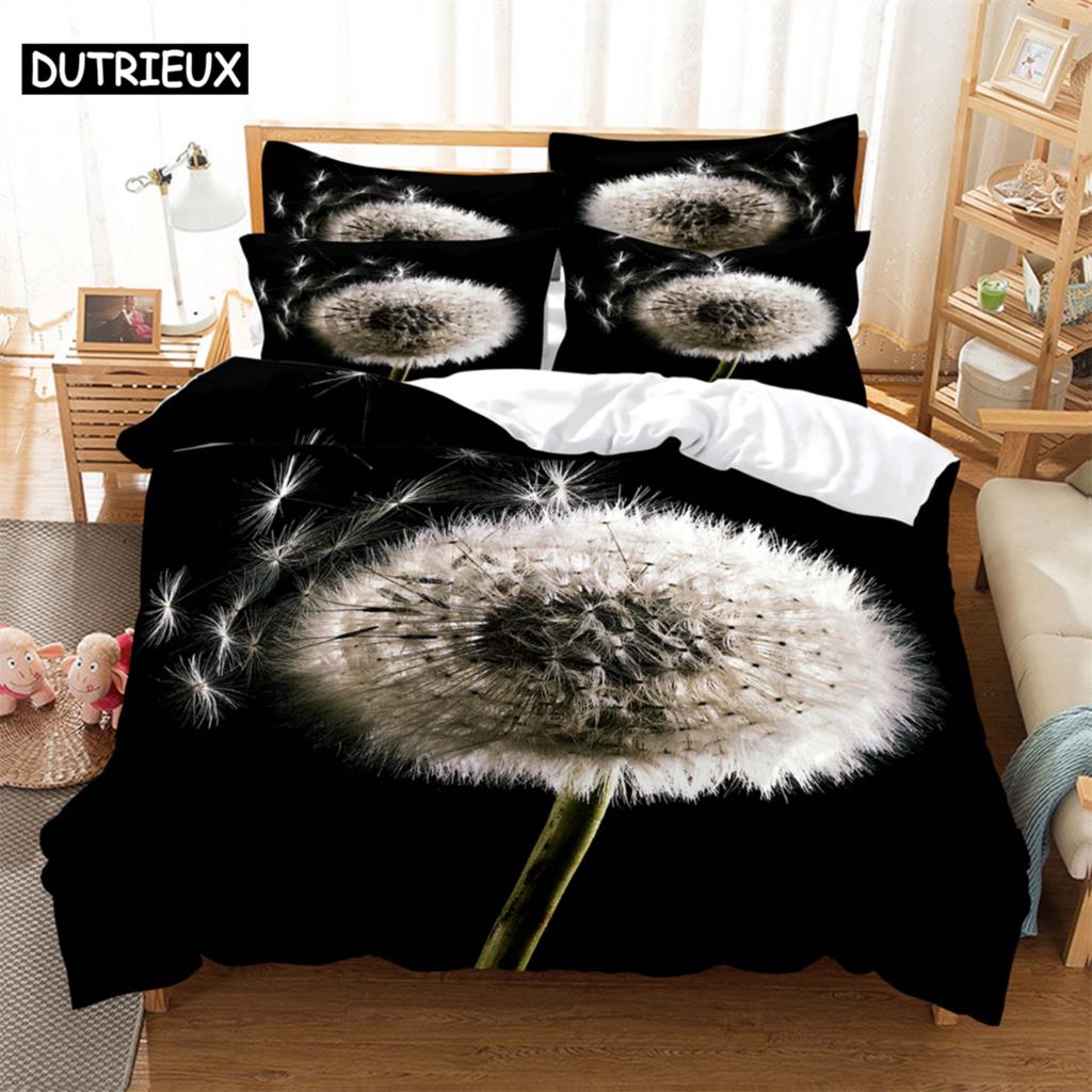 Dandelion Fashion Bedding Set 2/3pcs 3D Digital  Printing Duvet Cover Sets 1 Quilt Cover + 1/2 Pillowcases US/EU/AU Size