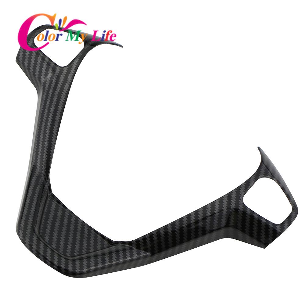 Car Accessories for Ford Fiesta MK7 2009 - 2017 Ecosport 2012-2017 Steering Wheel Panel Decoration Cover Trim