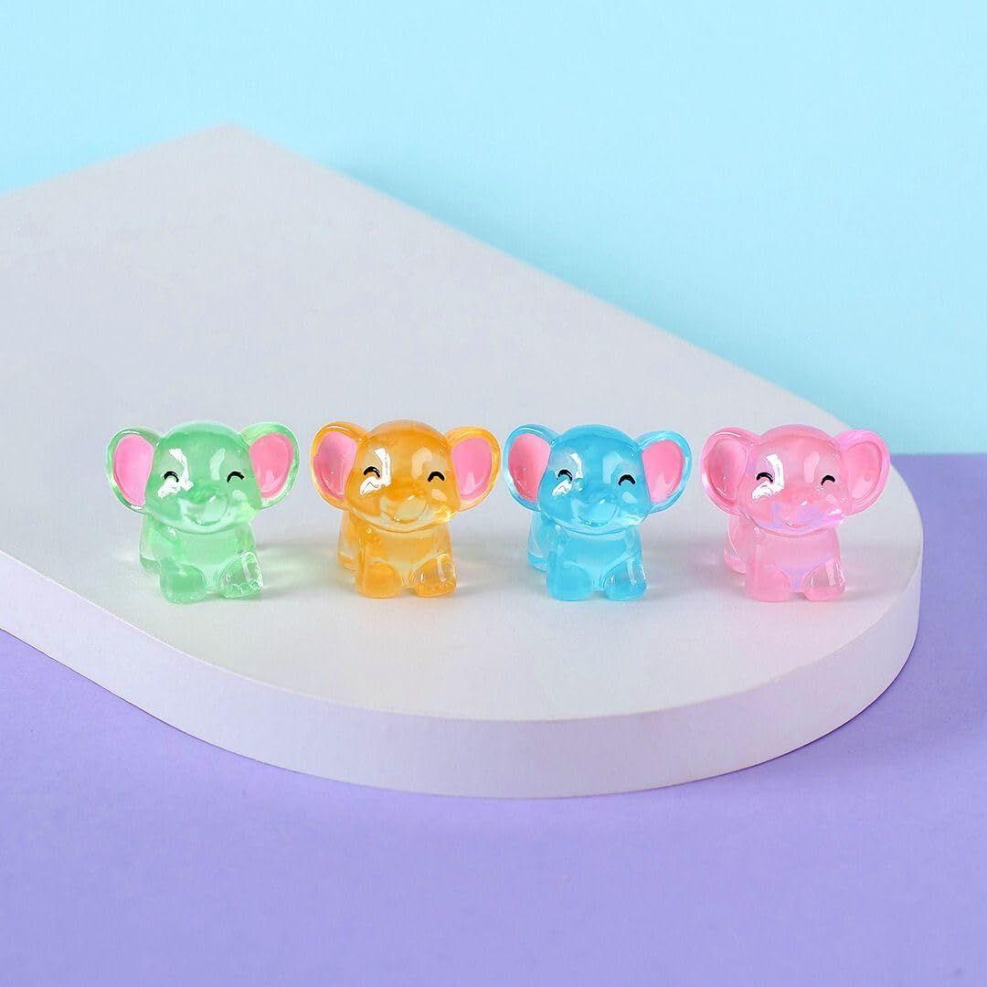 

1 Set Elephant Miniature Figurines | Decorative Showpiece | Gift for Him/Her, Mother s Day, Home, Bedroom, Living Room, Office, Table, Car Dashboard