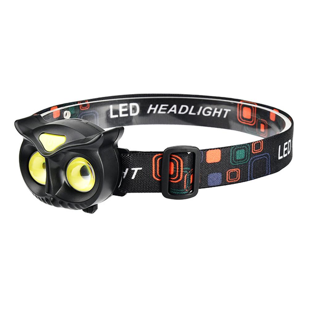 Portable Owl COB Headlamp Type-C Rechargeable Headlight Fishing Hunting LED USB Lights Magnet R D5Z2