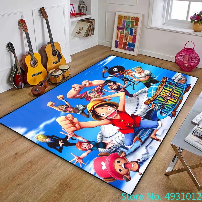 Creative 3D Carpet One Piece Luffy Shanks Anime Print Living Room Bedroom Decoration Rug Kids Children Anti Slip Crawling Mat