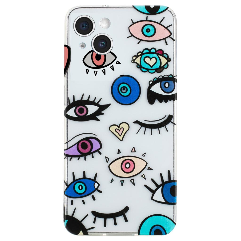 For iPhone 14 Plus Case TPU Pattern Printing Phone Guard Cover