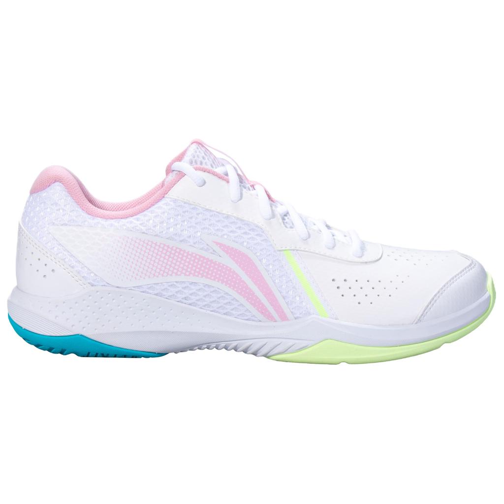 New LiNing Cushioning, Slip Resistant, And Abrasion Resistant Low Top Badminton Shoes Unisex White AYTS020-9