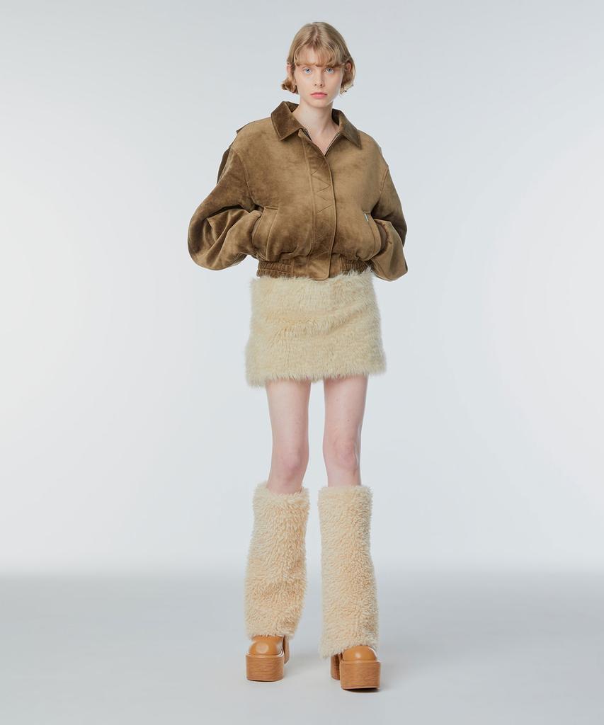 Instant Punk Eco Fur Mini Skirt
