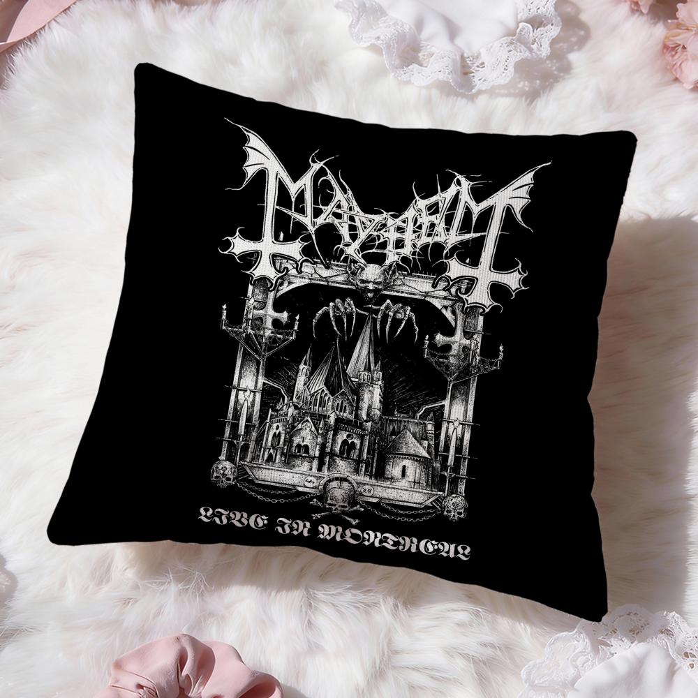 Band M-Mayhem Cushion Cover Premium Comfort Reversible Pillow Cove -Two in One Design for Any Room & Car Interior