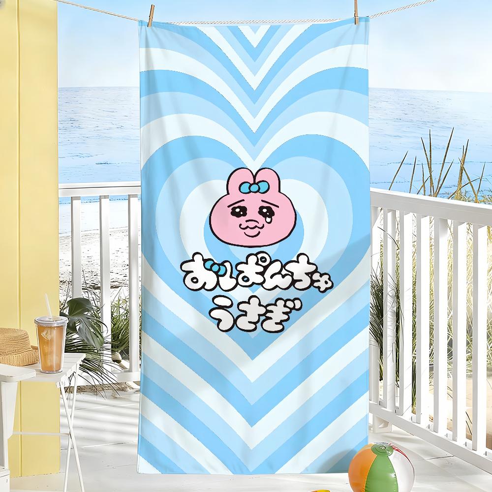 

Cute O-Opanchu Fashion U-Usagi Towel Soft Pool Gift For Travel Gym Shower Camping Quick Dry Sports Large Beach Towels W30*H60(CM)