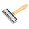 Rullo in Pelle Pressa Cucitura Rullatura Artigianato Colla Laminazione Strumento Acciaio Inossidabile con Manico in Legno L