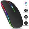 Souris sans fil Bluetooth avec souris rvb Rechargeable USB pour ordinateur portable PC souris de jeu Gamer 2.4GHz