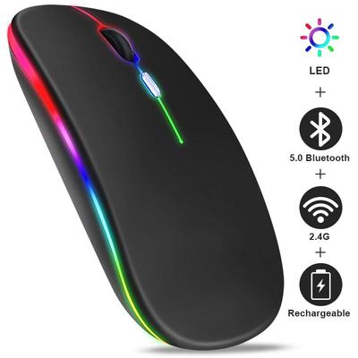 Ασύρματο Ποντίκι Bluetooth με Επαναφορτιζόμενο Ποντίκι RGB USB για Υπολογιστή, Φορητό Υπολογιστή, PC, Ποντίκι Gaming Gamer 2.4GHz