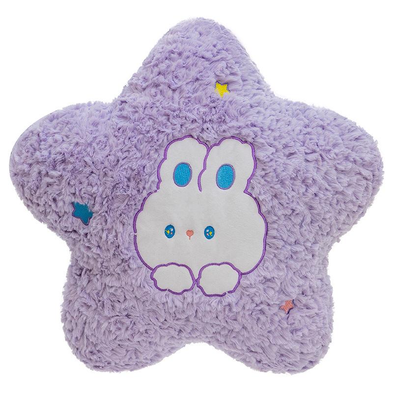 Cute Star Plush Toy Good Night Pillow Rabbit Moon Bedroom Ornament Girl Birthday Gift Office Pillow