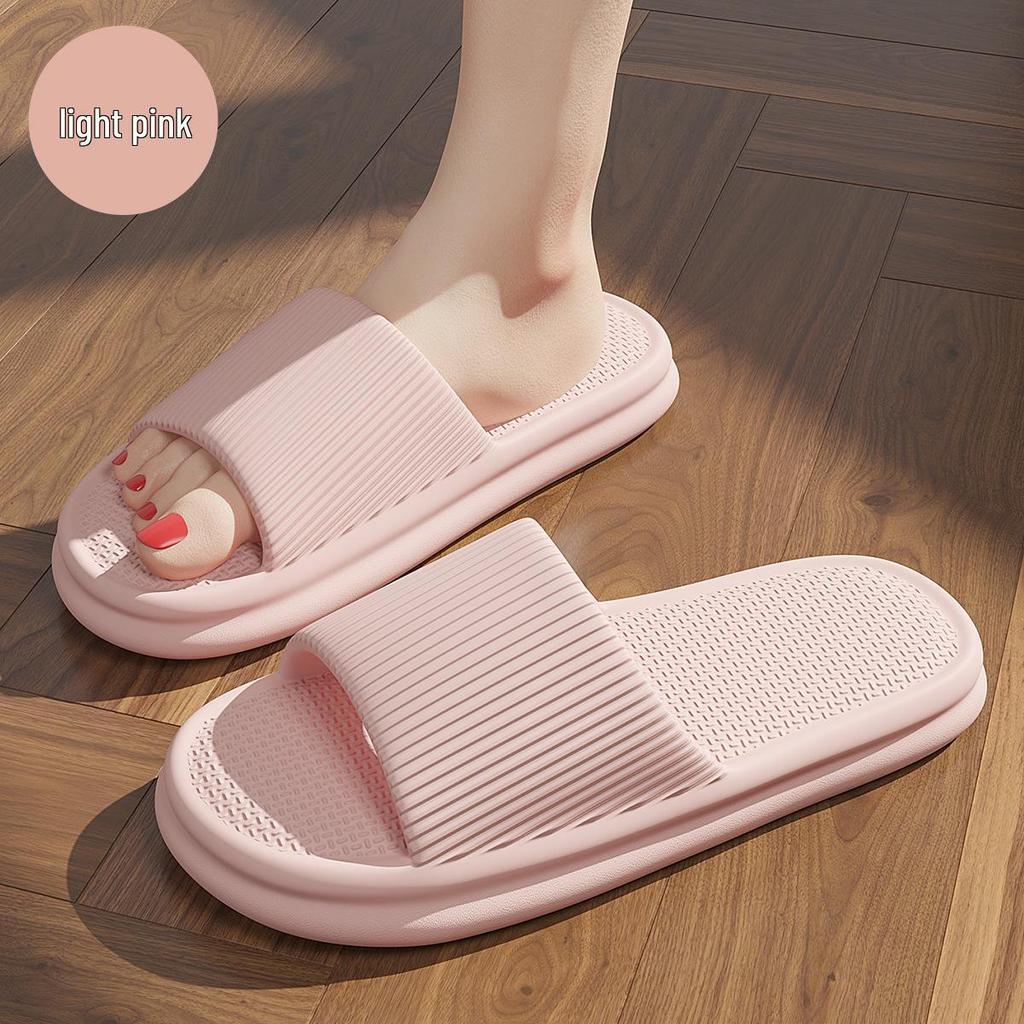 Men's Plus Size Summer Non-Slip One-Strap Indoor Slippers with Thick Sole