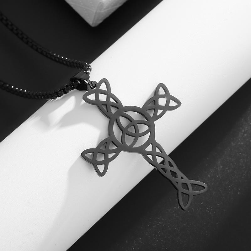 Męski Punkowy Najnowszy Krzyż Rycerz Świątynny Klasyczny Wisiorek Naszyjnik Męski Amulet Biżuteria