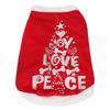 Red Plush LOVE Pattern Costume Pet Christmas Dress Holiday Party Clothing Clothes for Dogs Cats