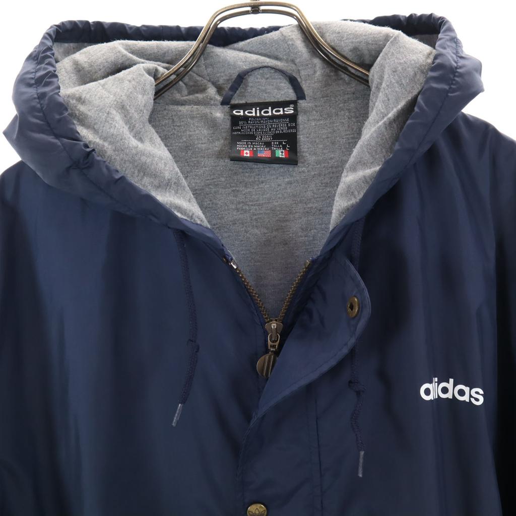 Adidas 90s Old Bench Coat L Navy Men's Used