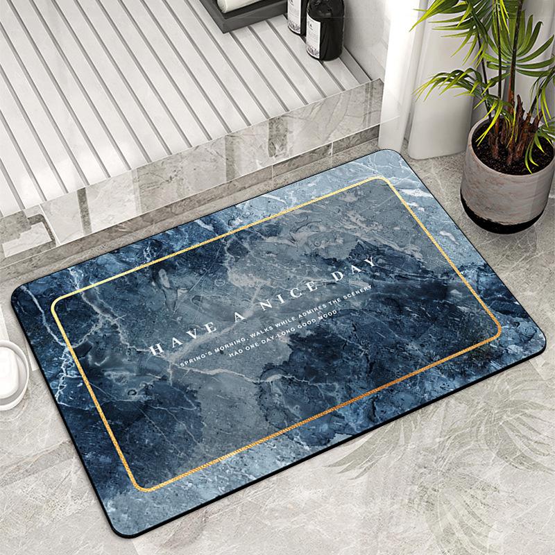 

Легкий роскошный мраморный коврик для пола из диатомовой грязи, коврик для входа, коврик для ванной комнаты, впитывающий коврик для ног 50 * 80cm