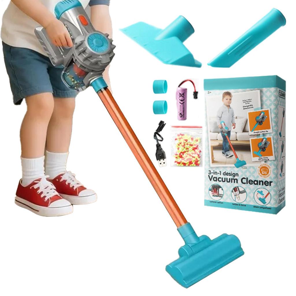 Kids Vacuum Fun Pretend Educational Interactive Pretend Kids Working Vacuum Cleaner for Children Home Playroom Role Playing