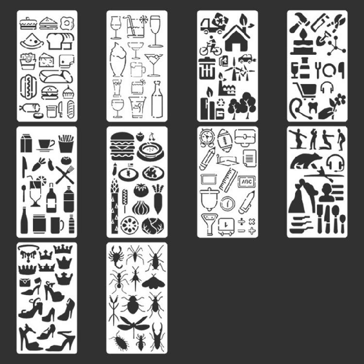 Art Journal Stencils Versatiled Border Design Template For Classroom Activities Home Crafts And Creative Projects