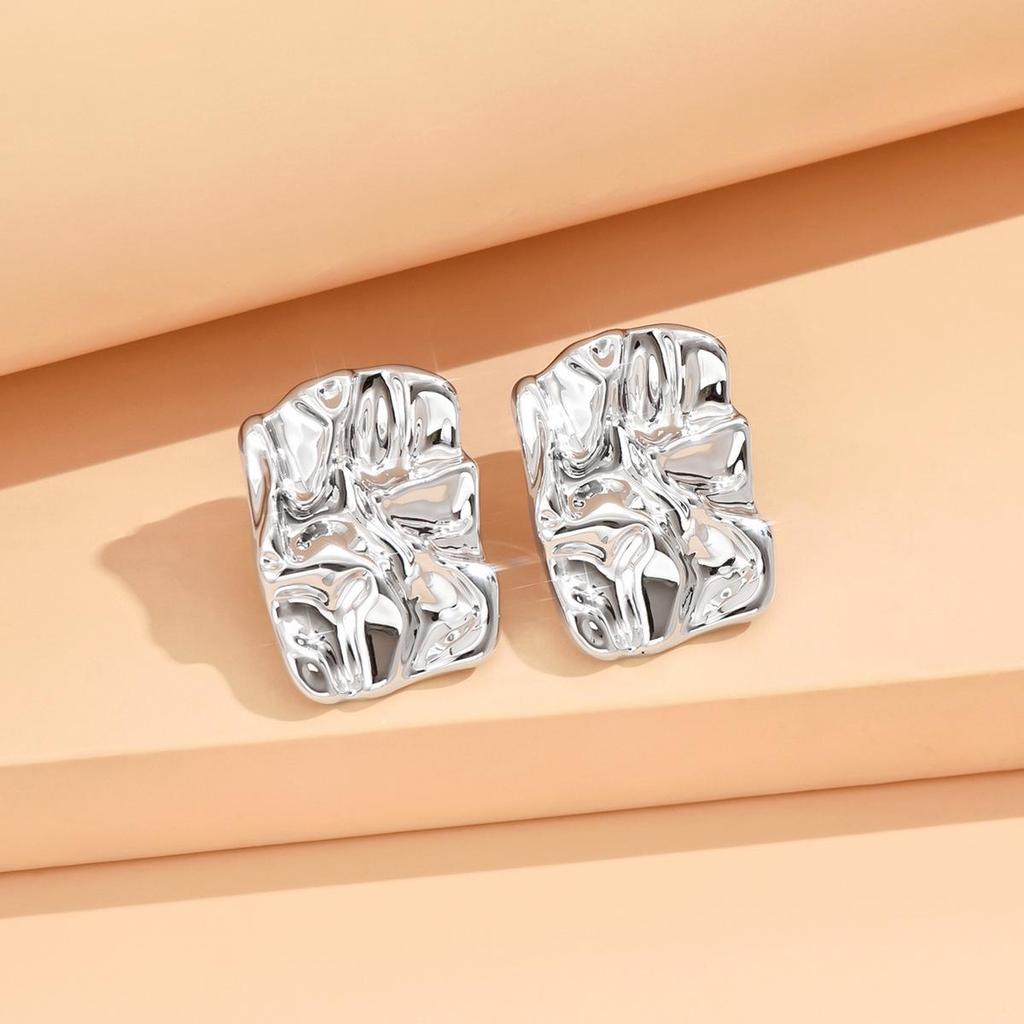 Exquisite High-End Metal Hoop and Stud Earrings with Niche Design