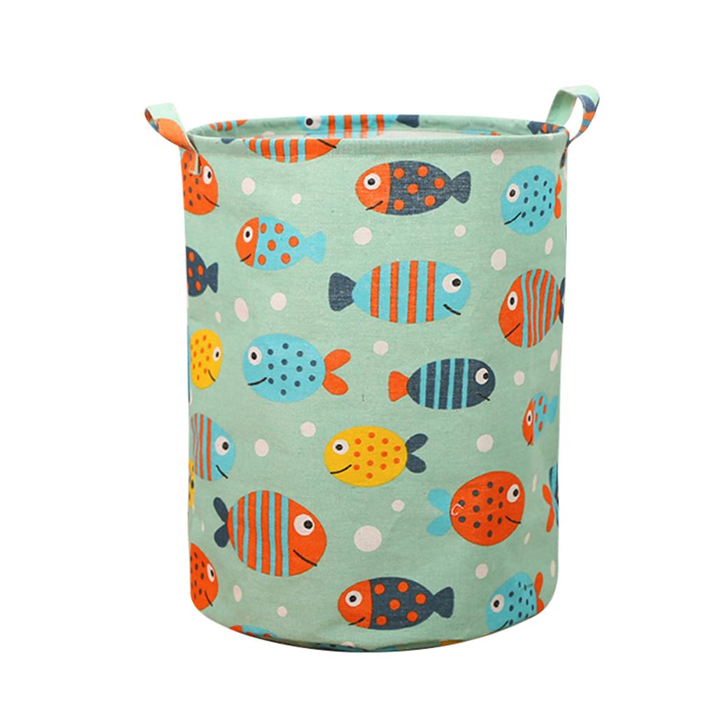 Cotton Linen Woven Dirty Clothes Basket Household Toy Storage Bag Living Room Bedroom Fabric Storage Basket for Bathroom