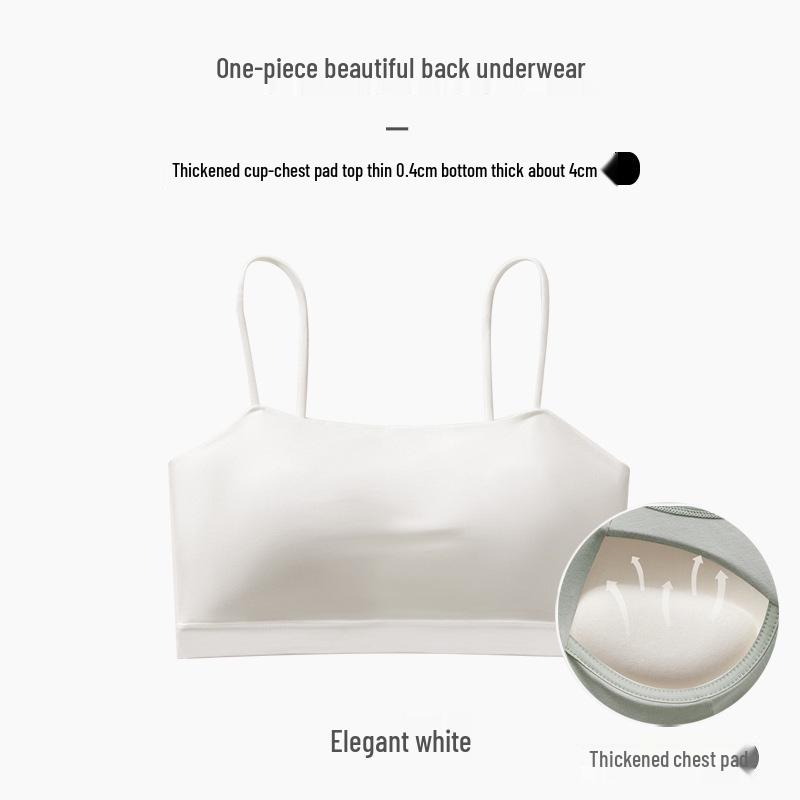 Damen Kleines Camisole Tanktop mit Brustpolstern, Schönes Rückendesign, Integrierte feste Cups Unterwäsche.