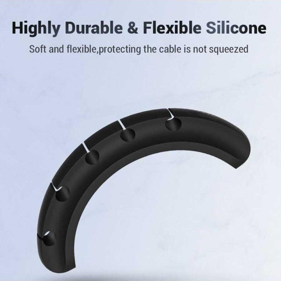 Silikon USB-kabeltrekker Desktop ryddig styringsklips Kabelholder for mushodetelefonledning