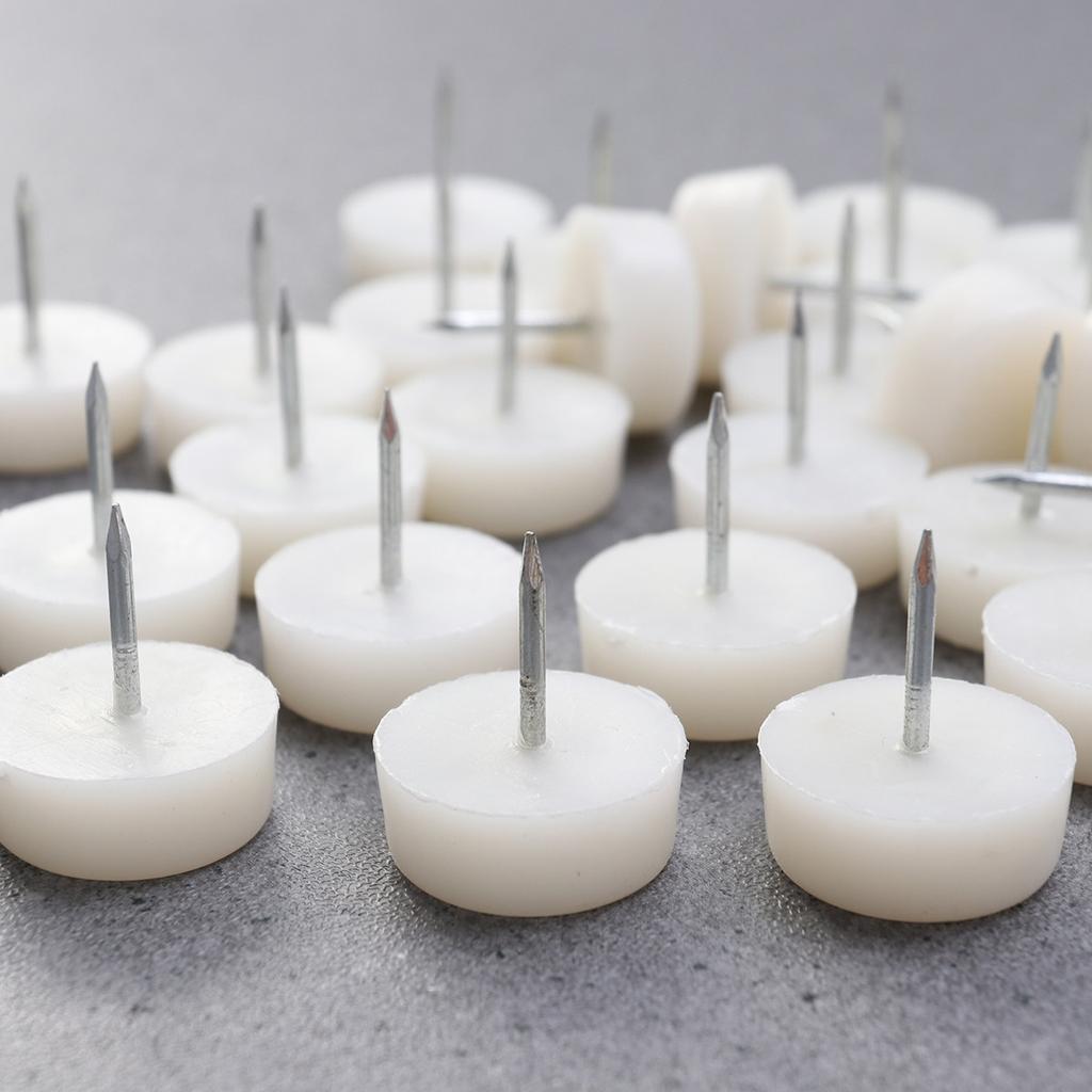 30Pcs 10x24mm Furniture Tacks for Sofa Legs Strong Metal and Plastic Foot Pads To Increase Height Decorative Upholstery Tips