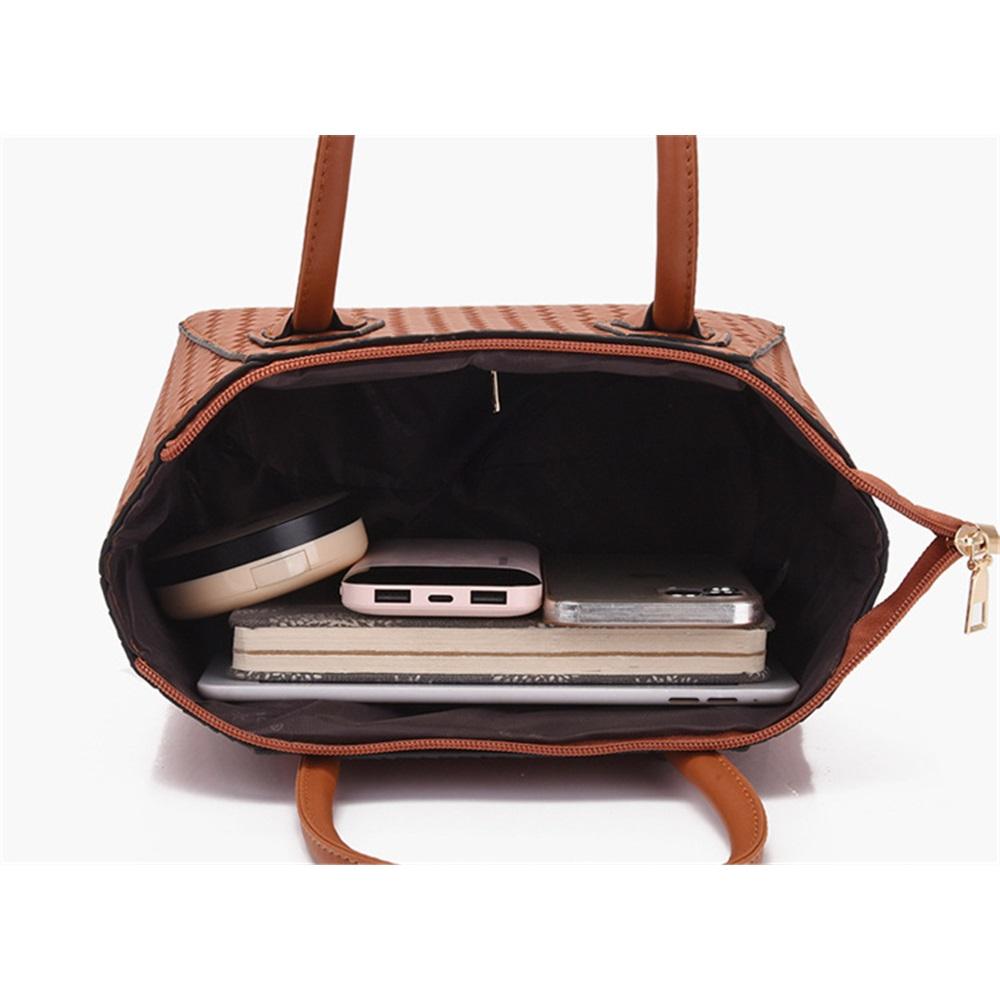 Women's bags, fashionable and versatile, six-piece set, woven handbag, shoulder bag, crossbody bag