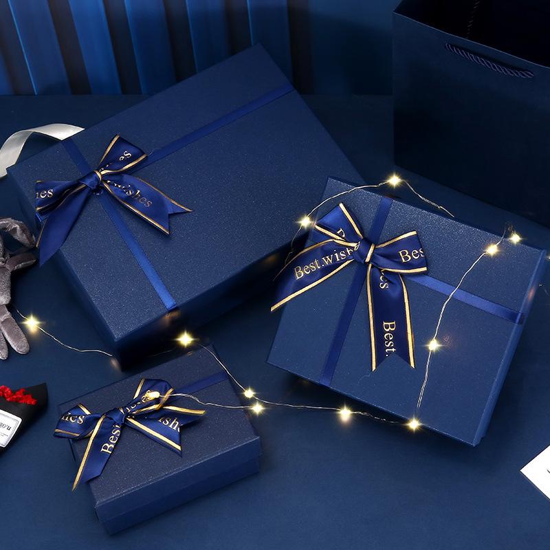 Cutie Cadou Albastră pentru Ziua Îndrăgostiților sau Zi de Naștere - Ideală pentru Ruj, Cosmetice sau Portofele