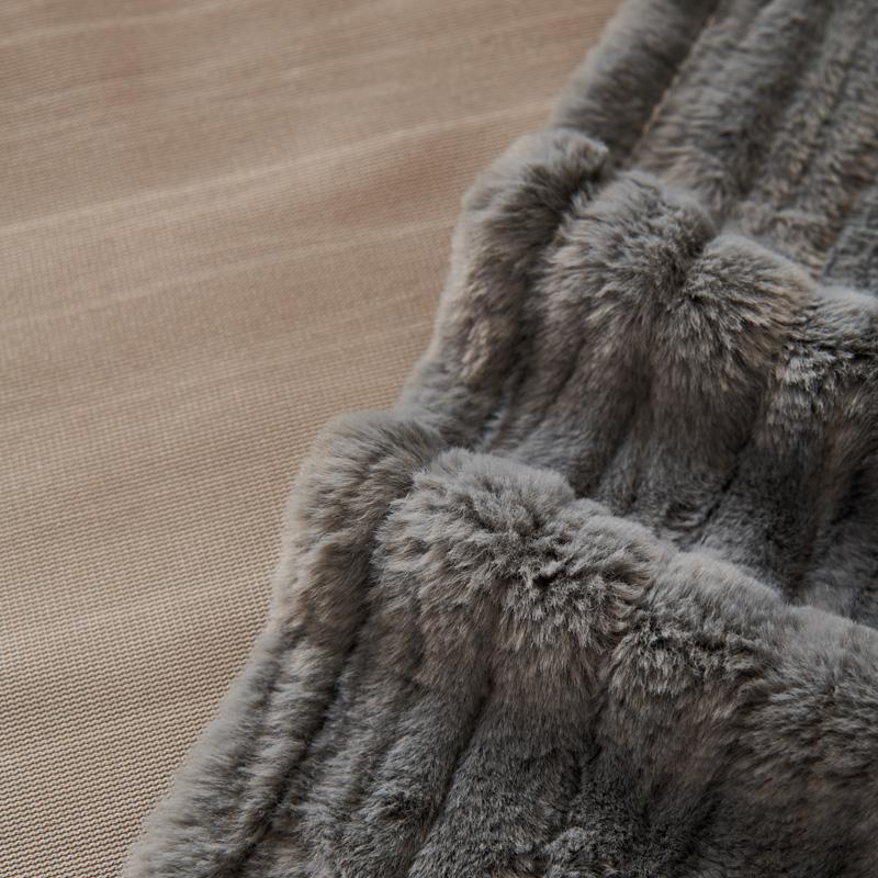 Winter Rabbit Wool Camping Picnic Sofa Cover Housses De Canapé Funda Sofa Thick Streaks Sofa Covers Mats Throw Blankets