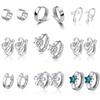 XIYANIKE Silver Color Prevent Allergy Small Stud Earrings Hoop for Women Wedding Couple Trendy Geometric Handmade Paety Jewelry