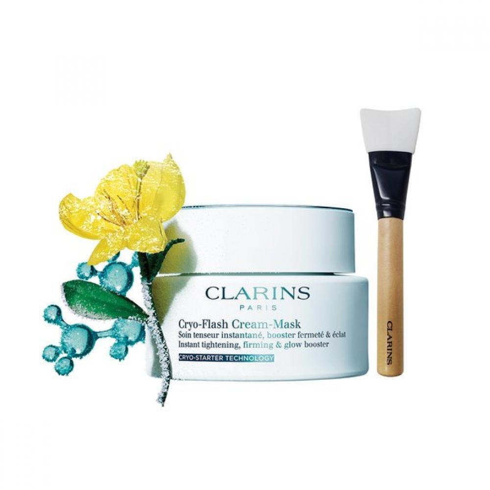 Clarins Cryo Flash Cream Mask 75ml +Mask Brush Cryo mask set/Excluding gift-wrapping