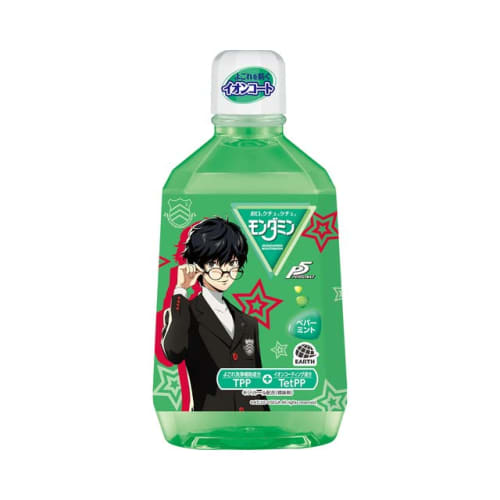 

Mondamin Peppermint Persona Collaboration Design Ver. (Persona 5 Protagonist) P5 1080mL Mint-Scented Mouthwash for Bad Breath Care (Earth Pharmaceutic