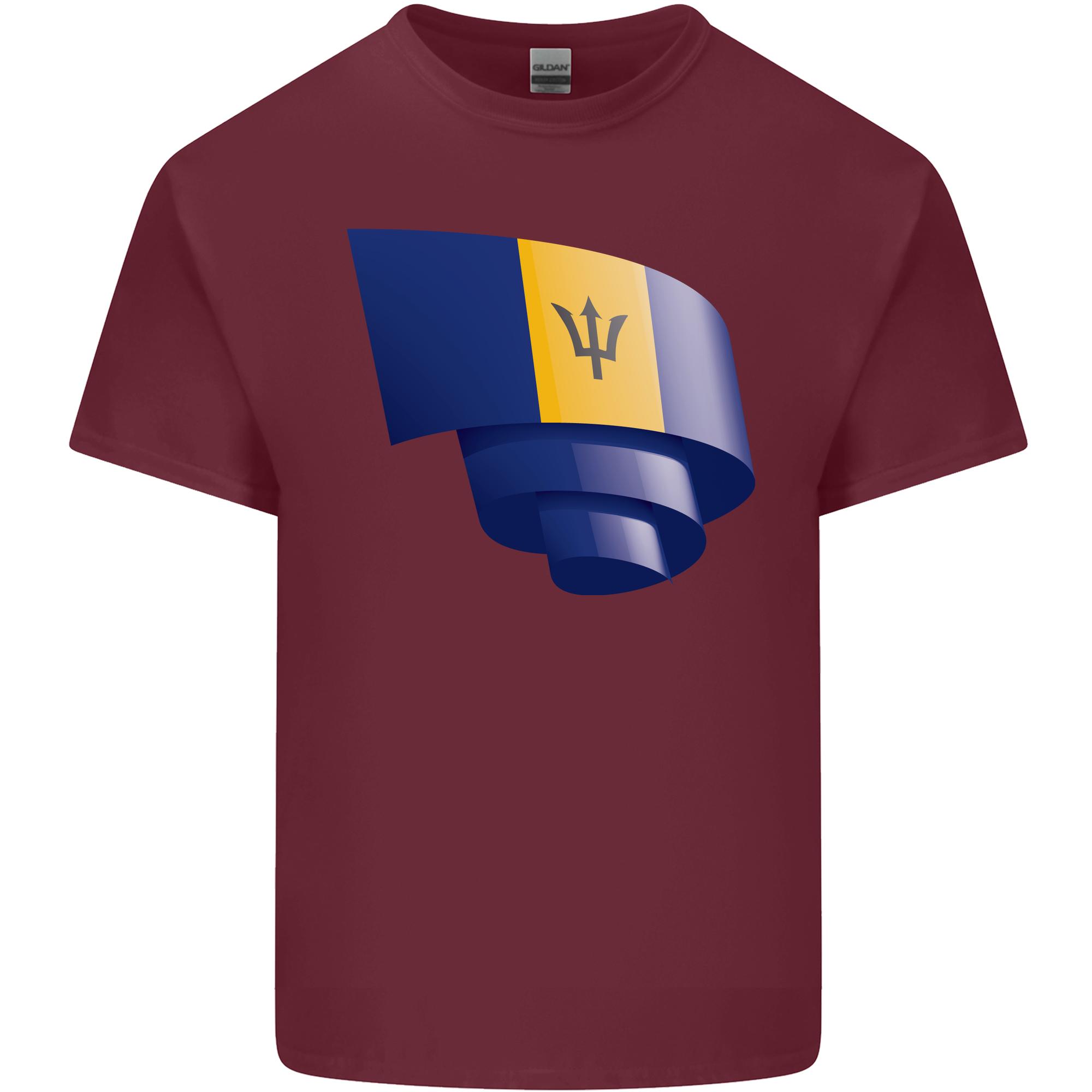 Curled Barbados Flag Barbadians Day Football Unisexs Light Cotton TShirt S