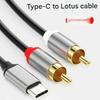 Type C To 2RCA Auditory Cable Clear Sound Wide Compatibility for Smartphones Tablets Laptops Connecting To Auditory