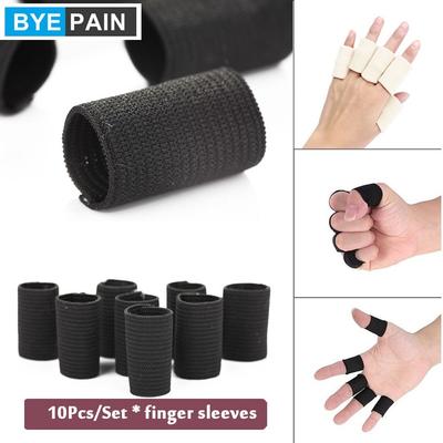 10 Pcs/Set Byepain Finger Brace Splint Sleeve Thumb Support Protector Soft Comfortable Cushion Pressure Safe Elastic Breathable