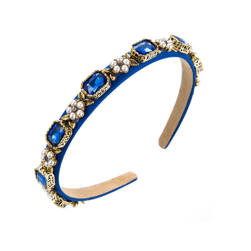 

Края волос Ретро Простая заколка для волос Тонкая повязка на голову Женские аксессуары со стразами и жемчугом