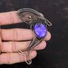 Charoite Pendant Copper Wire Wrapped Jewelry Handmade Fish Pendant Gemstone Pendant Dainty Jewelry Copper Wire Wrap Pendant Anniversary Gift